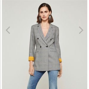 Houndstooth Double-Breasted Blazer